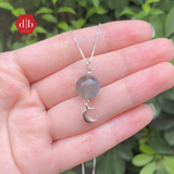  Mặt Dây Chuyền Đá Thiên Nhiên - Đá Phong Thủy Phối Charm Bạc 925 Moon 