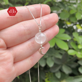  Mặt Dây Chuyền Đá Thiên Nhiên - Đá Phong Thủy Phối Charm Bạc 925 Moon 