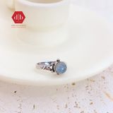  Nhẫn Hắc Nguyệt Quang Labradorite - Studded Pin-116SR 