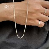  Dây Chuyền Trơn Premium - Kiểu Dây Hộp Trụ 1.5li  - Dây chuyền Bạc 925 - Silver 925 Necklace Basic Chain Ddreamer - 1129DCT 