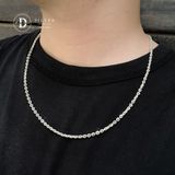  Dây Chuyền Trơn Bạc 999 - Xích Oval Dày 4li - Khoá S Dày - Dây chuyền Bạc 925 - Silver 925 Necklace Basic Chain Ddreamer - 1142DCT 