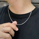  Dây Chuyền Trơn Premium - Kiểu Dây Hộp Chữ S Trụ 2.5li - Dây chuyền Bạc 925 - Silver 925 Necklace Basic Chain Ddreamer - 1175DCT 