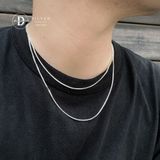  Dây Chuyền Trơn Premium - Kiểu Dây Hộp Trụ 1.5li  - Dây chuyền Bạc 925 - Silver 925 Necklace Basic Chain Ddreamer - 1129DCT 