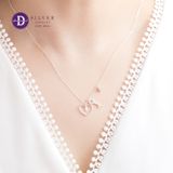  Dây Chuyền Nữ Trái Tim & Chìa Khoá Dây Chuyền Bạc 925 - Heart Lock - Key - White Stone - Silver 925 Ddreamer Jewelry-293DCH 