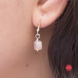  Hoa Tai Kiểu Móc Đá Lu Thống Beryl Aquamarine 