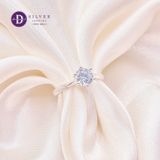  Nhẫn Bạc 925 Princess 1 Viên Đá CZ 6li Kiểu 6 Chấu - CZ Stone 6mm - Silver 925 Rings - P2621NH Ddreamer 