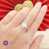  Lucky Flower Ring - Nhẫn Nữ Bạc 925 Cỏ 4 Lá May Mắn Ddreamer 2671NH 