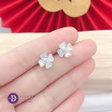  Lucky Flower Silver Earrings - Bông Tai Cỏ 4 Lá Đính Đá Bạc 925 - Ddreamer - 3084BTH 