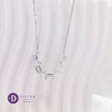  Queen 5 Baguette Stone Silver Necklace - Dây Chuyền 5 Viên Đá Baguette Bạc 925  - Ddreamer 1212DCH 