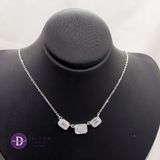  3 Round Edge Baguette Stone Silver Necklace - Dây Chuyền 3 Viên Đá Baguette Bạc 925  - Ddreamer 1213DCH 