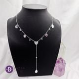  The Heart Love Song Silver Necklace - Dây Chuyền Dáng Dài Mặt Tag Trái Tim - Giọt Nước Bạc 925  - Ddreamer P1209DCH 