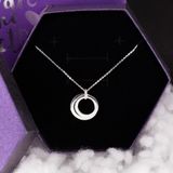  Engraved Family Name Necklace - Silver Circle Pendant - Mặt Dây Chuyền Tròn Khắc Tên Gia Đình Bạc 925 MDC379 