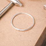  Kiềng Bạc Trơn Chỉ Tròn Đơn Giản - Basic Silver Bangle For Men 