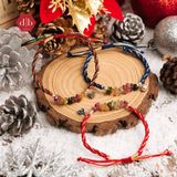  Handmade Braid Bracelets - Vòng thắt Ombre Mix Đá Tourmaline Thô - Quà Tặng Giáng Sinh Ddreamer 