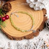  Peridot Stone Snowflake Bracelets - Vòng Tay Đá Peridot Vát Mix Charm Snowflake- Quà Tặng Giáng Sinh Ddreamer 