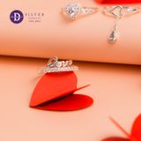  LOVE Silver Ring - Nhẫn Chữ LOVE Đính Đá - Quà Valentine Tặng Bạn Gái 2588NH 