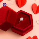  Nhẫn Trái Tim Đính Đá Xinh Xắn Làm Quà Tặng Valentine - Nhẫn Trái Tim Bản Móc Máy - Heart Silver Ring 2589NH 