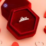  LOVE Silver Ring - Nhẫn Chữ LOVE Đính Đá - Quà Valentine Tặng Bạn Gái 2588NH 