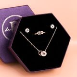  Jewelry Gift Set - Bộ Trang Sức Đồng Điếu Đính Đá CZ Trẻ Trung, Nữ Tính - Coin CZ Gift Set 