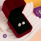  Bông Tai Nữ Đính Đá Moissanite 3.6Li - Bông Tai Bạc 925 Xi Kim Cao Cấp Kiểu Hoa Tuyết Đính Full Moi -  Moissanite Sterling Silver Earrings MBT027-2 