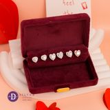  Heart Button Silver Earrings - Bông Tai Trái Tim Đính Đá Bạc 925 - Ddreamer - 3069BTH 