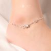 Premium Sparkling Tube Silver Anklet Bracelet - Lắc Chân Premium Ống Trụ Đính Đá - Lắc Chân Bạc 925 539LCH