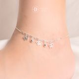 Butterfly & Silver Ball Anklet Bracelet - Lắc Chân Xích Bướm Nữ Tính - Lắc Chân Bạc 925 536LCT 