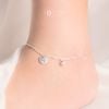 Lucky Cat Silver Anklet Bracelet - Lắc Chân Kiểu 2 Dây Mèo May Mắn & Chuông - Lắc Chân Bạc 925- 538LCT