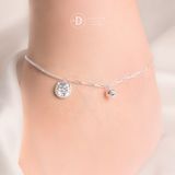  Lucky Cat Silver Anklet Bracelet - Lắc Chân Kiểu 2 Dây Mèo May Mắn & Chuông - Lắc Chân Bạc 925- 538LCT 