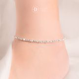  Premium Line Dottie Silver Anklet Bracelet - Lắc Chân Bi Xoắn & Vát - Lắc Chân Bạc 925 447LCT 