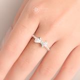  Bow Princess Silver Ring - Nhẫn Bạc 925 Nơ Đính Đá Nữ Tính - Ddreamer 2689NH 