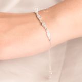  Sparkling Fish Freesize Adjustable Bracelet - Lắc Tay Dây Rút Freesize Bạc 9255 Con Cá Đính Đá 1312VTH 