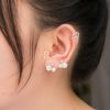 Bông Tai Kẹp Vành Bạc 925 Earcuff Kiểu Unisex Đường Cong Curvy Line 2753EC