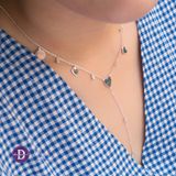  The Heart Love Song Silver Necklace - Dây Chuyền Dáng Dài Mặt Tag Trái Tim - Giọt Nước Bạc 925  - Ddreamer P1209DCH 