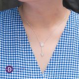  Big Falling Arrow Silver Necklace - Dây Chuyền Mũi Tên Đính Đá Bạc 925 202DCH 