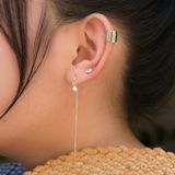  Brush Cube Long Silver Earring - Hoa Tai Bạc 925 Xỏ Dài Kiểu Khối Hộp Nhám Tòn Ten - 3113BTH - Ddreamer 