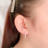  Premium Sparkling Ribbon Cuff Line Earrings - Bông Tai Cuff Bản Oval Xoắn Đính Đá - Size 2cm Ddreamer P3041BTH 