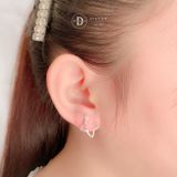  Premium Sparkling Pointy Flower Silver Earrings - Bông Tai Hoa 4 Cánh Nhọn 1 Viên Đá CZ - Ddreamer P3037BTH 