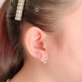  Premium Sparkling Pointy Flower Silver Earrings - Bông Tai Hoa 4 Cánh Nhọn 1 Viên Đá CZ - Ddreamer P3037BTH 