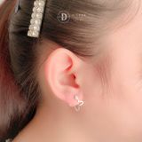  Premium Sparkling Pointy Flower Silver Earrings - Bông Tai Hoa 4 Cánh Nhọn 1 Viên Đá CZ - Ddreamer P3037BTH 