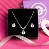 Jewelry Gift Set - Bộ Trang Sức Sparkling Lock Ổ Khóa Đính Đá CZ Sang Trọng - Heart Gift Set