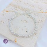  Thick Braid Pure Silver 999 Bracelets - Vòng Tay Bạc 999 Khoá S & 2 Chuông 1262VTT 