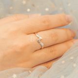  Nhẫn Bản Kiểu Gợn Sóng Đơn Giản - Nhẫn Minimal - Way Band Silver Ring 085NT 