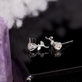  Bông Tai Hoa Hồng Bạc 925 - Romantic Rose Silver Earrings 1973BTT 