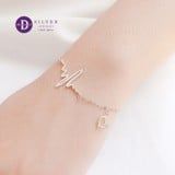  Heartbeat Silver Bracelet -  Lắc Tay Nhịp Tim & 1 Trái Tim Dễ Thương - 050VTT - 164VTT 