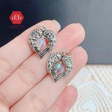  Mặt Dây Chuyền Đá Thiên Nhiên - Đá Hắc Nguyệt Quang & Moon Stone Mix Charm Bạc 925 - Không Kỵ Mệnh- Ddreamer 