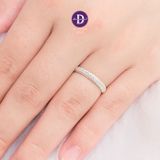  Nhẫn Bạc 925 Line Đá Full - Braid Stone Line Ring 2297NH 