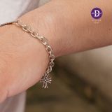  Vòng Tay Nam Bạc 925 - Xích Dày Kiểu Unisex Lucifer Wing Bold Chain & Chrome Cross - 537VTT Ddreamer 