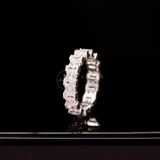  Nhẫn Premium Bạc 925 Cao Cấp Đính Full Đá Vuông - Baguette Stone Small Band Ring - P2083NH 