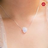  Dây Chuyền Bạc 925 Mặt Con Sò MoonStone - Đá Mặt Trăng 